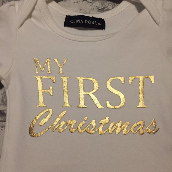 "MY FIRST Christmas" Baby Girl's Dress 6-12 Months - Picture 2 of 4